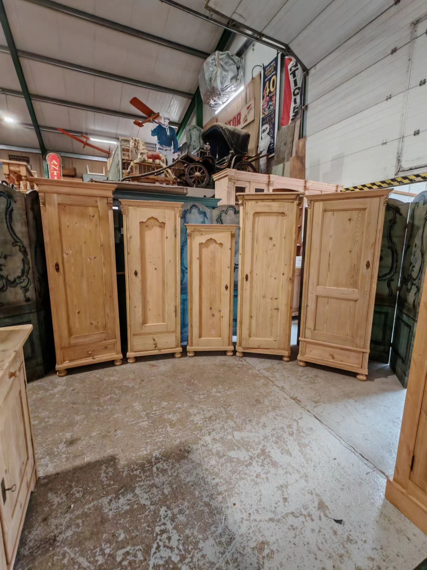 Antique single door restored linen / toy cupboards