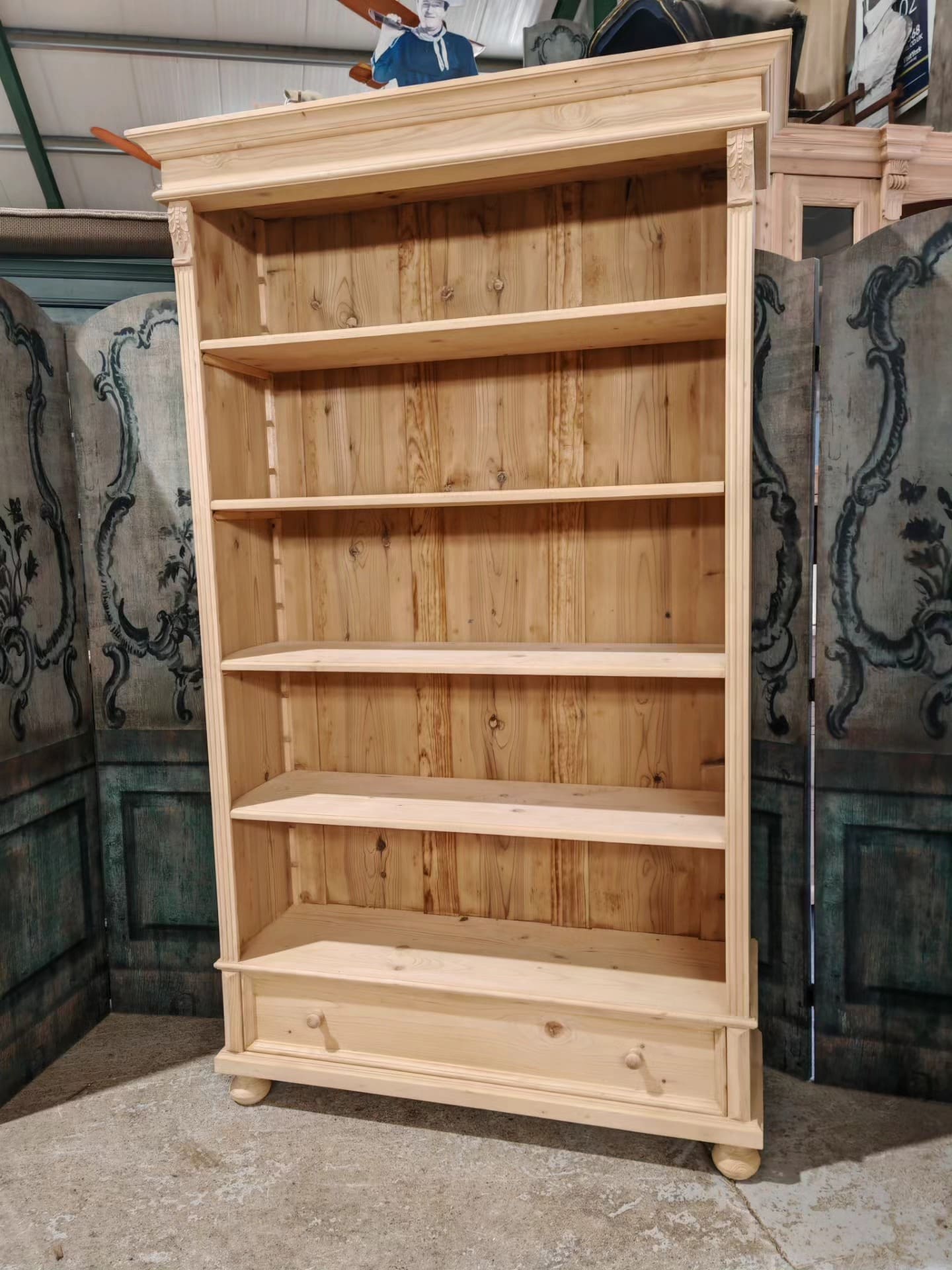 Dutch reclaimed pine bookcase