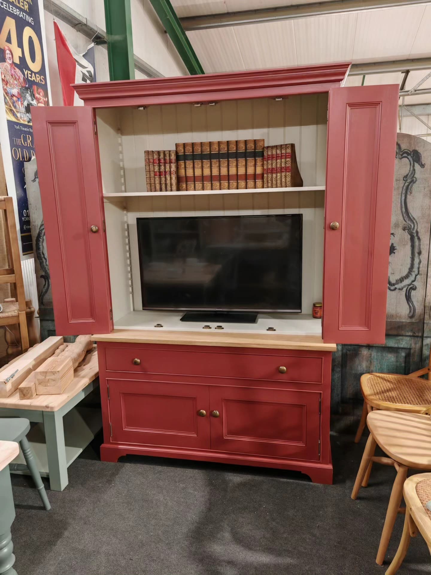 new tv dresser now on display at the warehouse