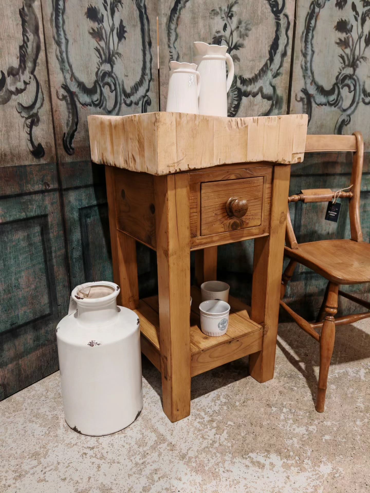 480 x 480 small old butchers block sold