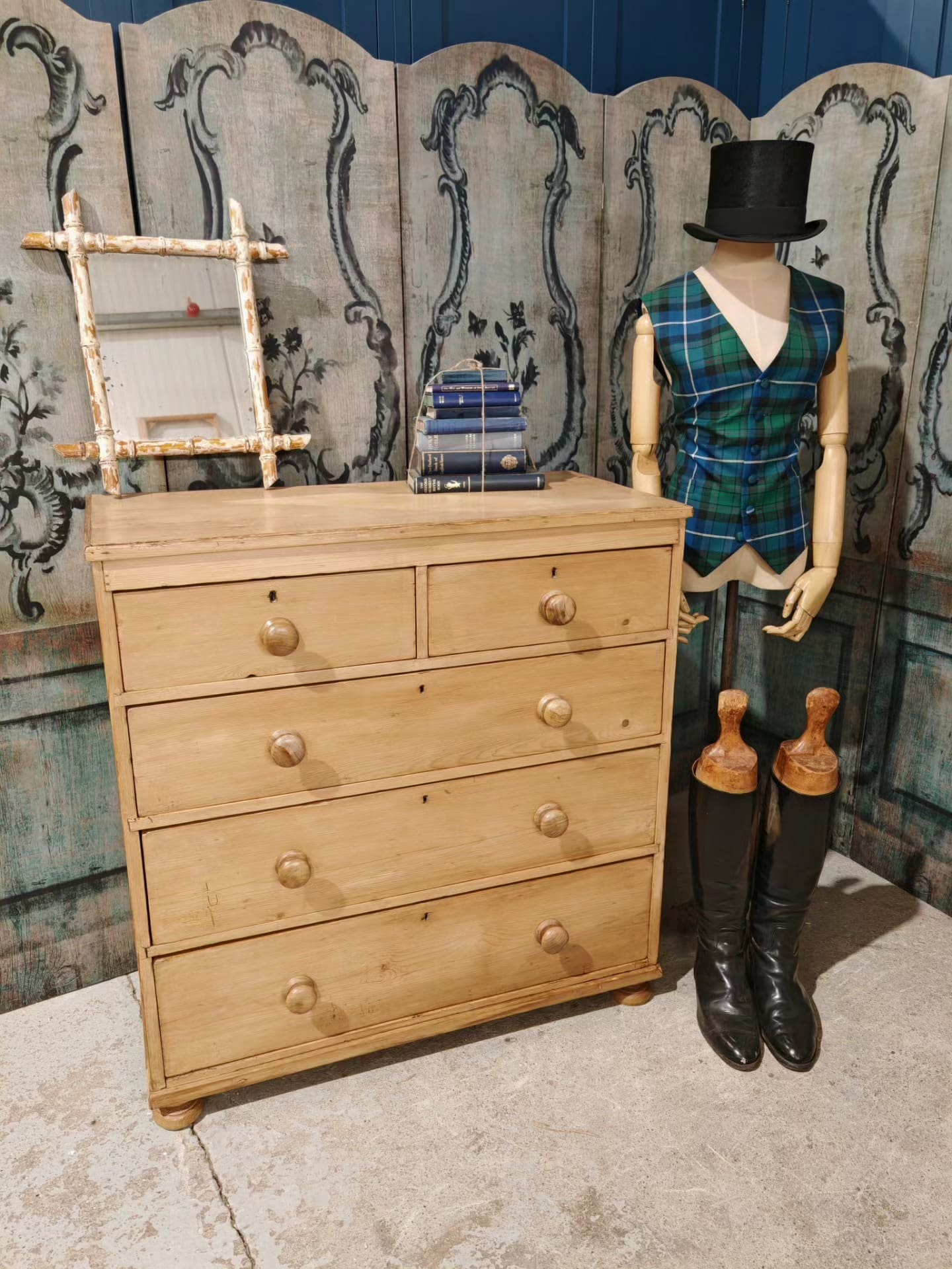 2/3 RESTORED VICTORIAN PINE CHEST SOLD