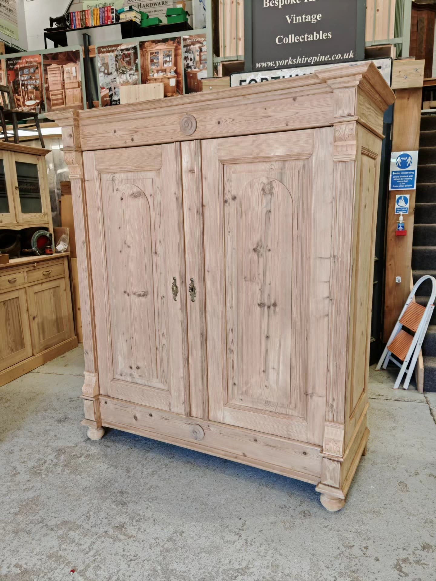 Big German wardrobe with decorative doors