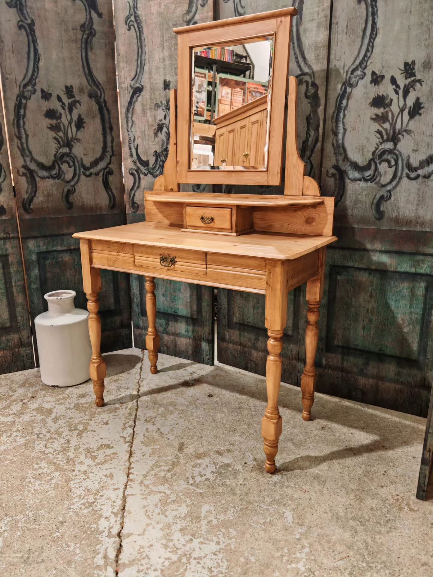 Victorian pine washstand with mirror -SOLD